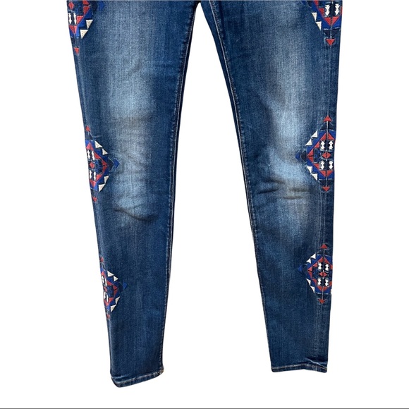 Maison Scotch Amsterdams Blauw La Parisienne Navajo Embroidered Jeans (27/32) - Picture 6 of 13